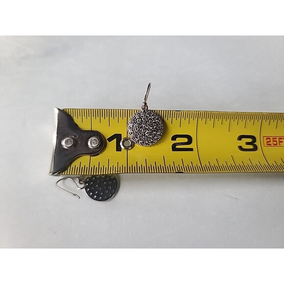 925 Sterling Silver Cubic Zirconia Dangling Pierced Earrings Vintage - Picture 9 of 10